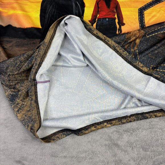 Ariat Polo Shirt Mens Extra Large Multicolor Sunset Western Graphic Long Sleeve - Picture 11 of 14